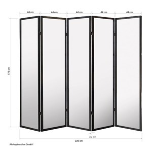 Paravent bois 5 pans shoji blanc pliable
