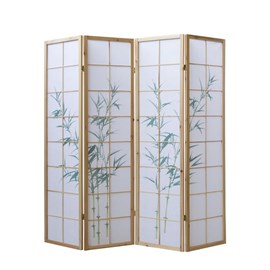 Paravent bois pans bambou clair