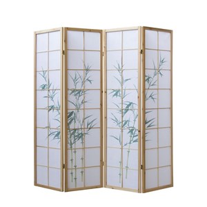 Paravent bois pans bambou clair