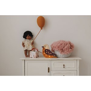 Lampe veilleuse oiseau bordeaux moutarde