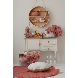 Lampe veilleuse oiseau bordeaux moutarde