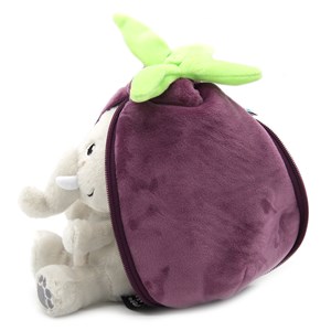 Peluche flipetz eléphant aubergine