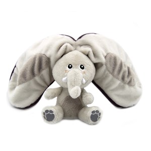 Peluche flipetz eléphant aubergine