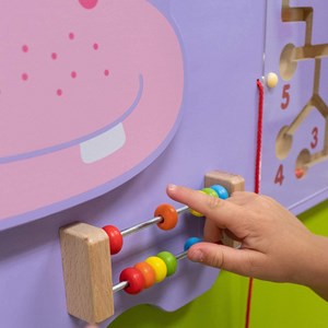 Panneau d'activités mural hippopotame