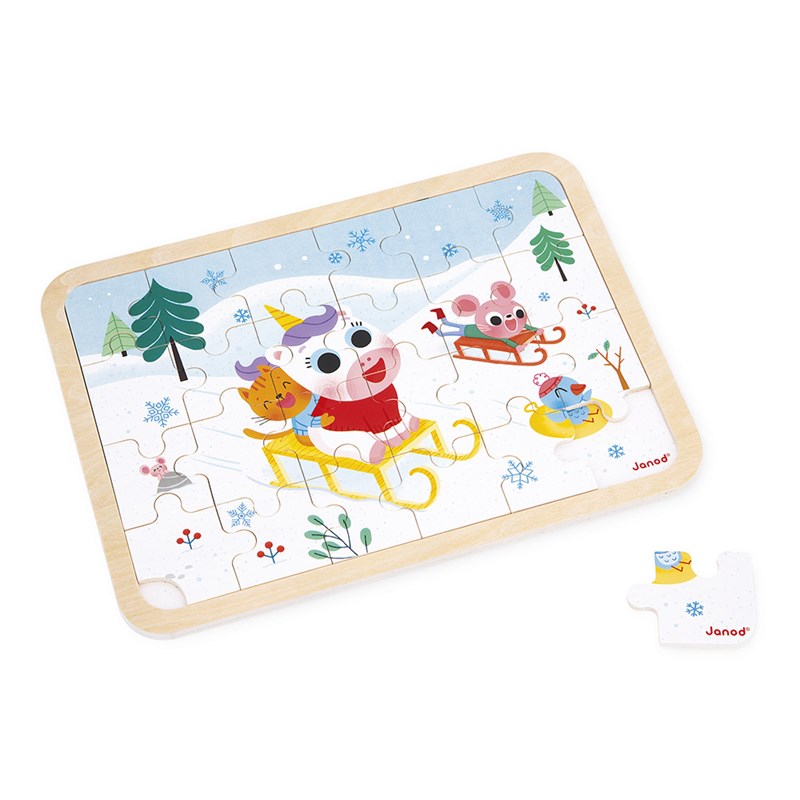 Puzzle en bois a la montagne 24 pièces