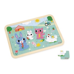 Puzzle en bois a la ferme 24 pièces