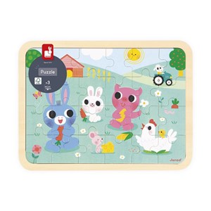 Puzzle en bois a la ferme 24 pièces