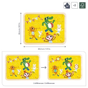 Puzzle en bois c'est la fête 24 pièces