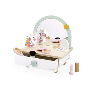 Coiffeuse de table en bois licorne
