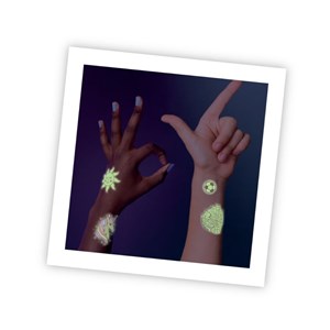 75 tattoos lavables phosphorescents