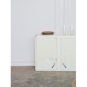 Meuble de rangement jaune n°155