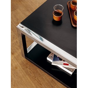 Table basse en bois et métal n°140