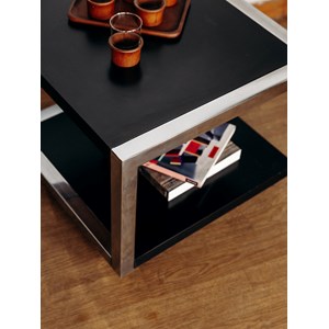 Table basse en bois et métal n°140