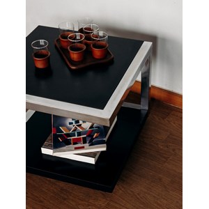 Table basse en bois et métal n°140