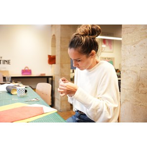 Atelier - pochette en cuir - bordeaux