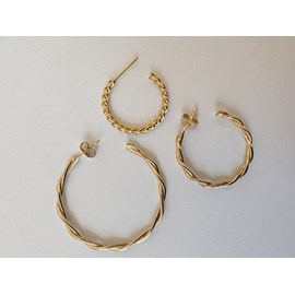 Atelier - créoles en laiton - nantes