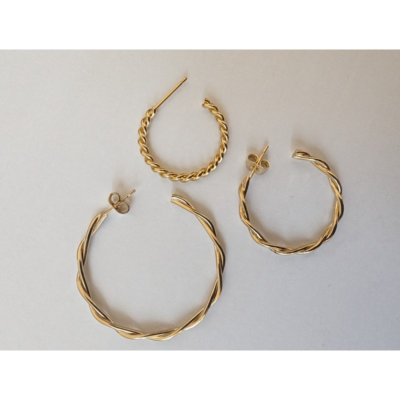 Atelier - créoles en laiton - nantes