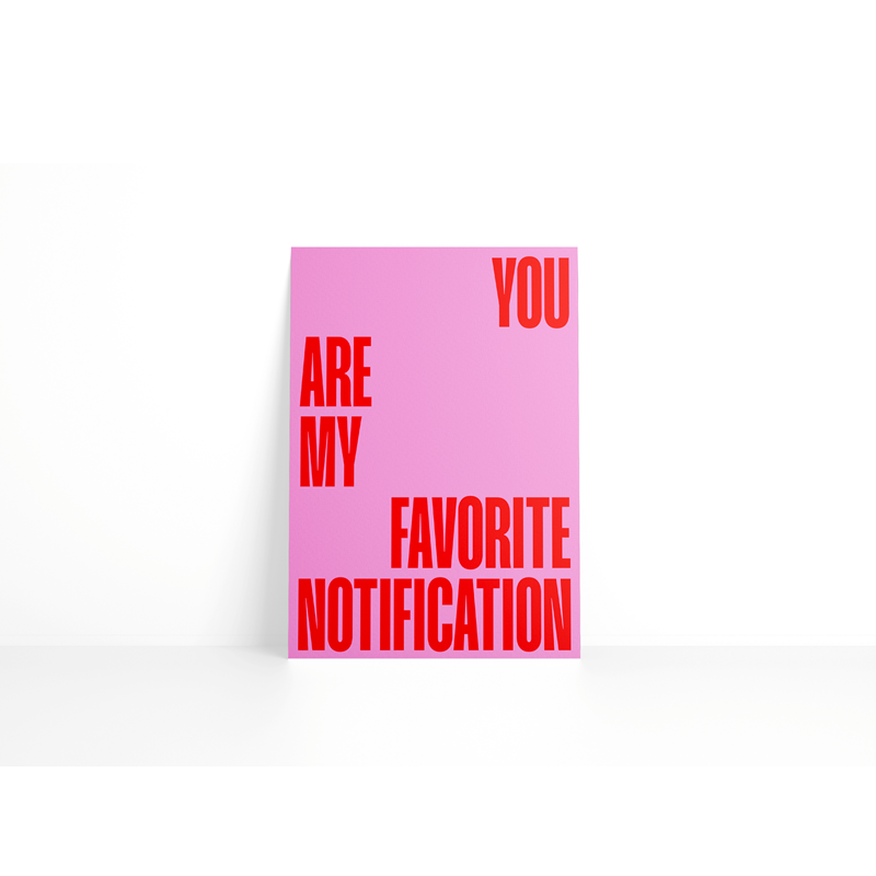 Carte de vœux - favorite notification