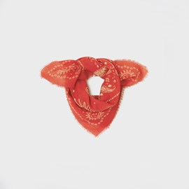 Petit foulard en laine alice rouge