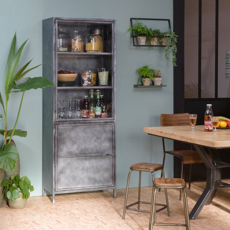 Petit vaisselier en métal locker