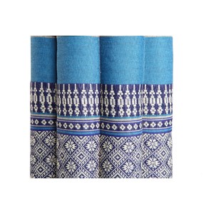 Coussin yoga plat bleu océan