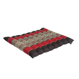 Coussin yoga plat noir rouge