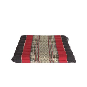 Coussin yoga plat noir rouge