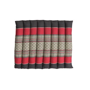 Coussin yoga plat noir rouge