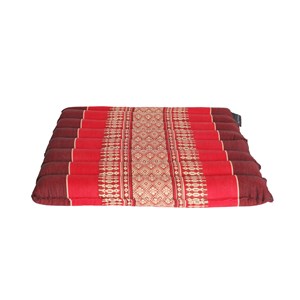 Coussin yoga plat rouge bourgogne