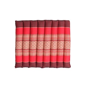 Coussin yoga plat rouge bourgogne