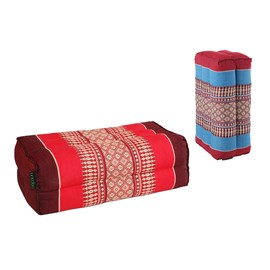 Lot 2 coussins yoga bourgogne bleu
