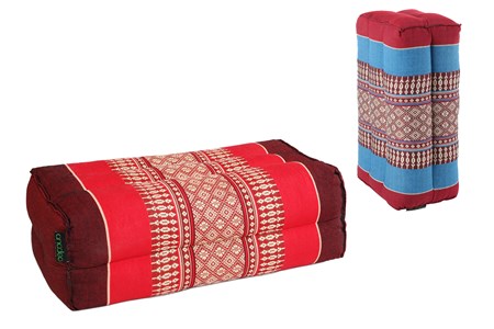 Lot 2 coussins yoga bourgogne bleu