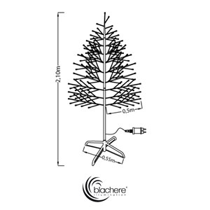 Sapin de noël pré-illuminé - 2,1m