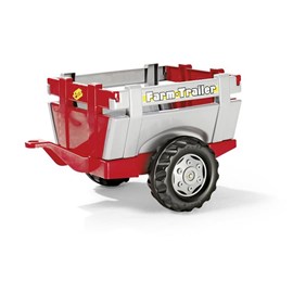 Remorque farm trailer rouge et argent