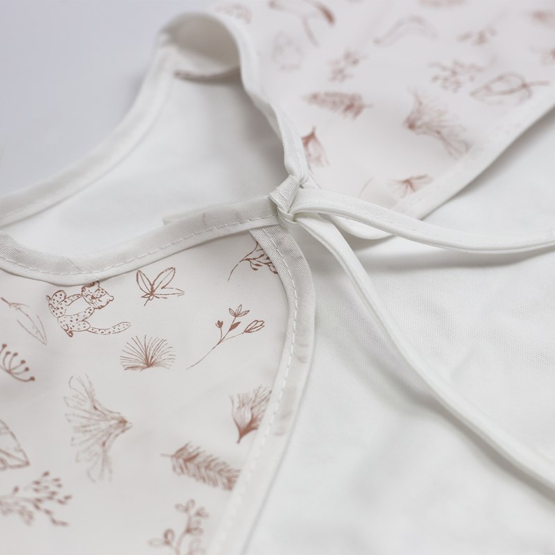 Bavoir tablier à manche longues ecru