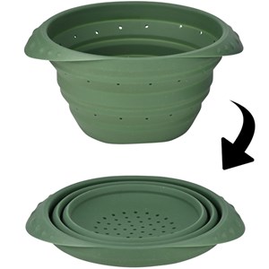Passoire pliable cao silicone rétractable verte