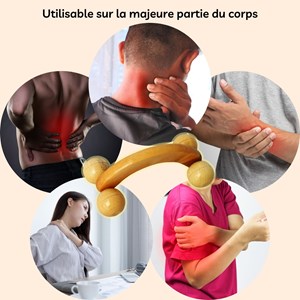 Coffret 4 accessoires de massage en bois