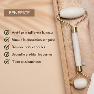 Guasha cristal de roche + rouleau jade
