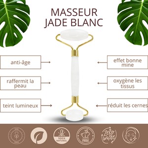 Guasha cristal de roche + rouleau jade