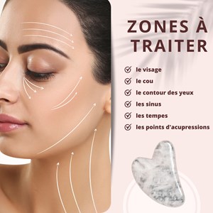 Guasha cristal de roche + rouleau jade