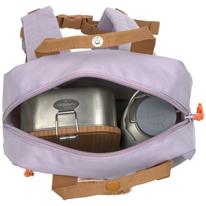 Mini sac à dos carré little gang mauve