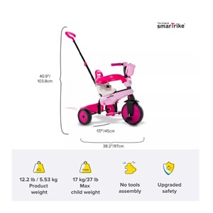 Tricycle breeze rose evolutif