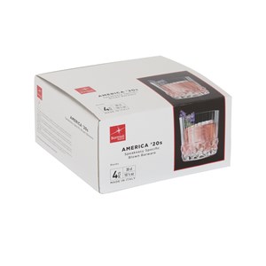 Boîte de 4 gobelets america forme basse