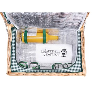 Panier pique-nique marly vichy vert 4p