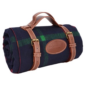 Couverture pique-nique tartan bleu nuit