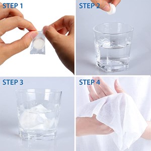 Lingette effervescente