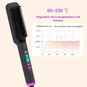 Brosse lissante 2en1