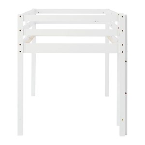 Lit mi-haut enfant - blanc - pin