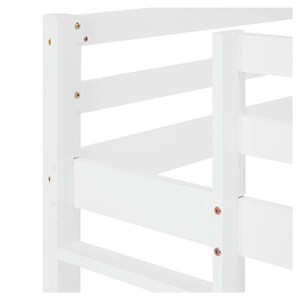 Lit mi-haut enfant - blanc - pin