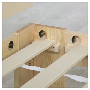Lit double 180×200 cm - en bois clair